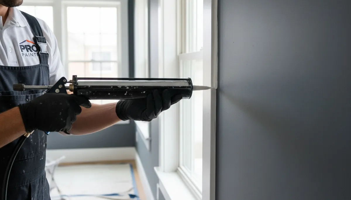 Professional caulking and sealing for stucco home exterior in Albuquerque NM by expert house painters