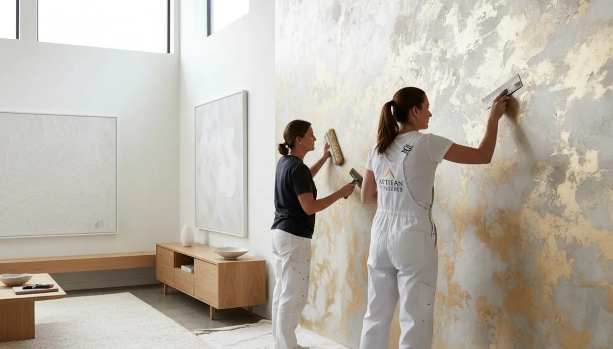 Professional faux wall painting in Albuquerque NM creating textured decorative finishes for homes