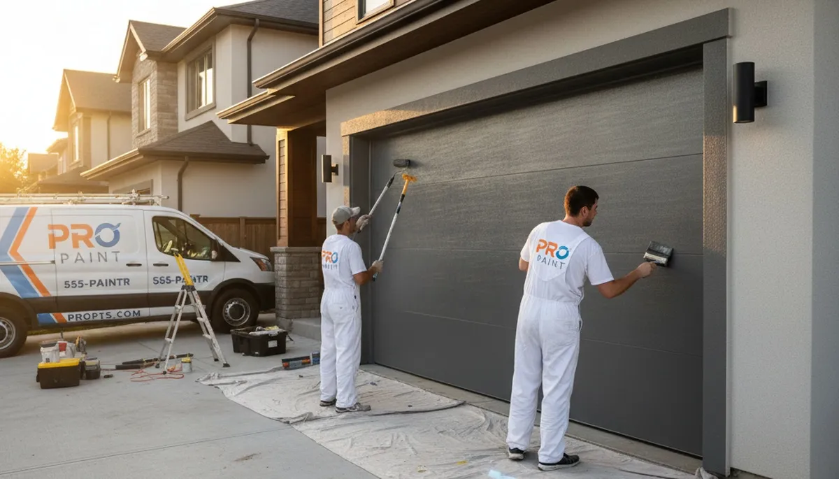 Professional garage door painting in Albuquerque NM with durable finishes for high desert homes